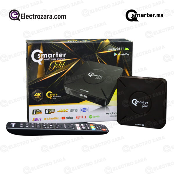 Qsmarter Gold Lecteur Multimédia Android Ott 8G 4k pro IPTV