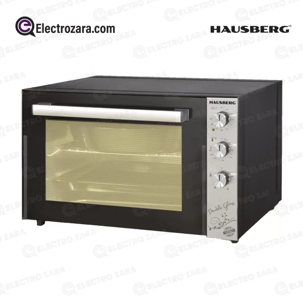 Hausberg HB-8020 Four Midi Électrique Avec Ventilateur et Double Vitre(1250W, 50/60Hz, 220-240V)