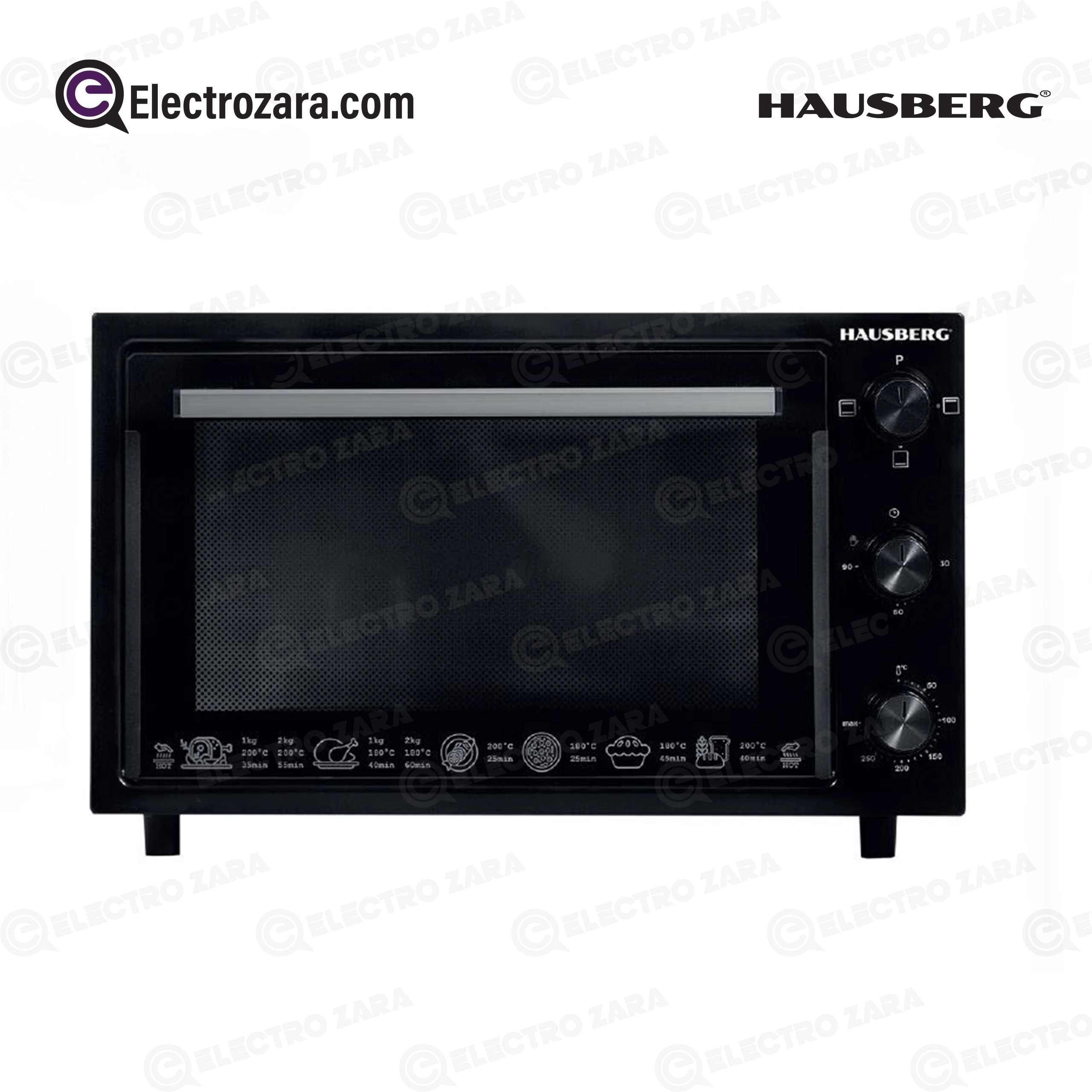 Hausberg HB-9315NG Mini-Four Électrique 38 Litres (220-240V, 50/60Hz, 1400-1600W)