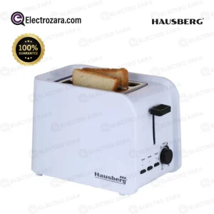 Hausberg HB-195NG Grille-pain 750 W, 2 tranches, fonction décongélation, fonction réchauffage, 6 niveaux de puissance, noir/blanc
