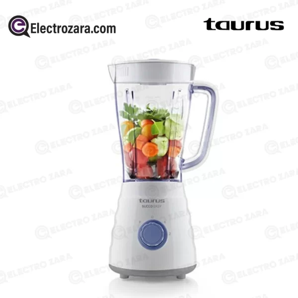 Taurus MA9116002A Mixeur Blender Blanc 1,5 Litres 2vitesse+Turbo (500W)