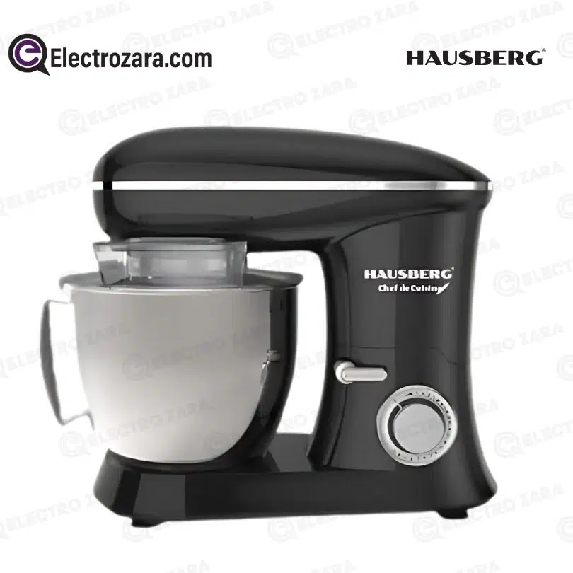 خلاط كهربائي Hausberg HB-7622NG أسود، سعة 6.5 لتر، قوي ومتعدد الاستخدامات (1600-1700 واط)