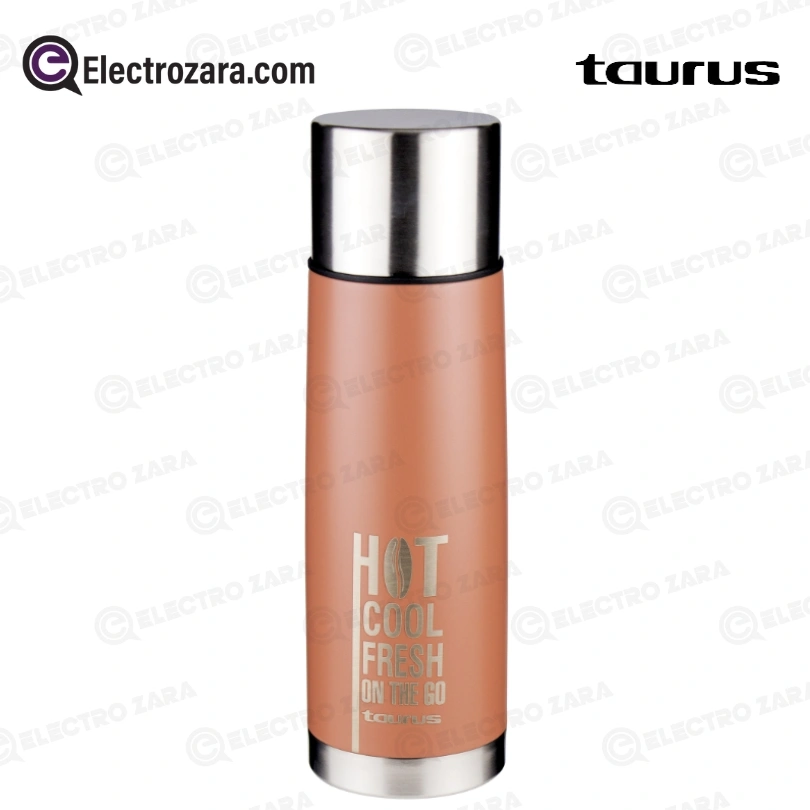 Taurus Bouteille Isotherme 500ml Thermos en Acier Inoxydable,Double paroi isolée Orange