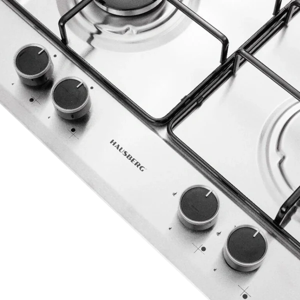 Hausberg HB-555IN – Plaque de Cuisson à Gaz 4 Feux | Sécurité Gaz, Grilles en Fonte, Inox Élégant – Image 7